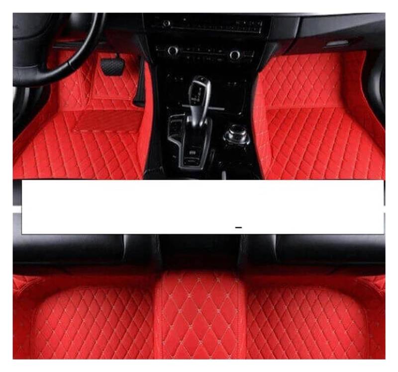 rutschfeste Fussmatten Auto-Matten Für Acura Für TL UA6 UA7 MK3 2004~2008 wasserdichte Unterlage Langlebige Teppiche Kompletter Satz Teppich Leder-Bodenmatte Automatten(LHD RED) von FACSER