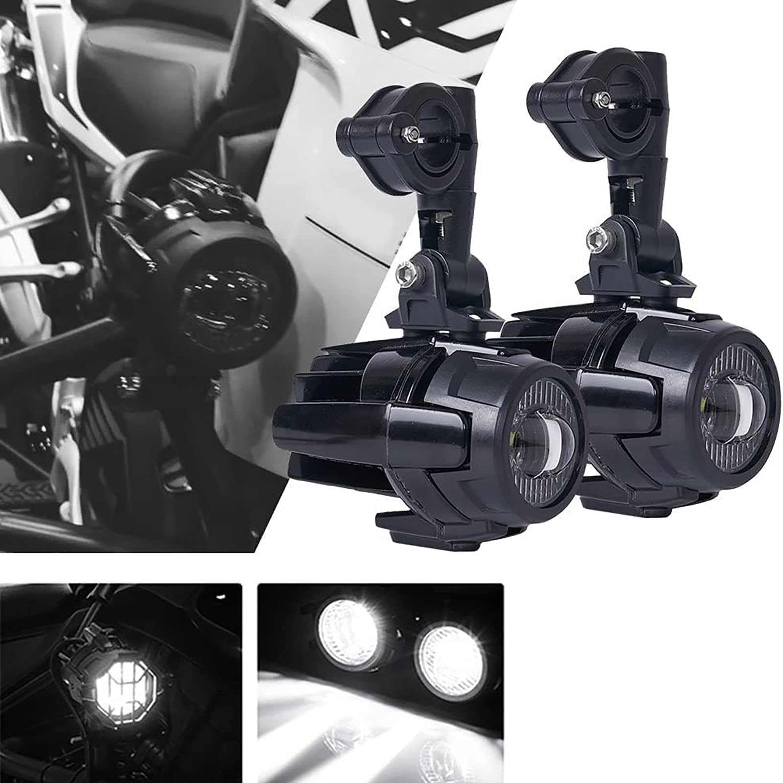 Motorrad Zubehör Licht + Schutzhalterung mit Relais Schalterleitung für BMW R1200GS ADV F800GS F700GS F650GS K1600 LED Zusatzscheinwerfer Montage Fahrlampe von FADUIES