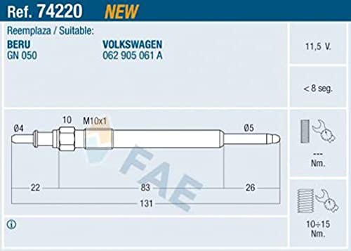 FAE 74220 Glühkerze von FAE