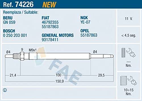 FAE 74226 Glühkerze von FAE