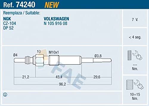 FAE 74240 Glühkerze von FAE