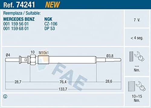 FAE 74241 Glühkerze von FAE