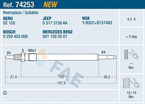 FAE 74253 Glühkerze von FAE