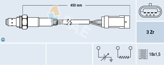 Lambdasonde FAE 77222 von FAE