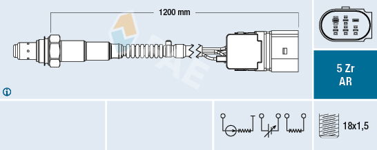 Lambdasonde vor Katalysator FAE 75097 von FAE