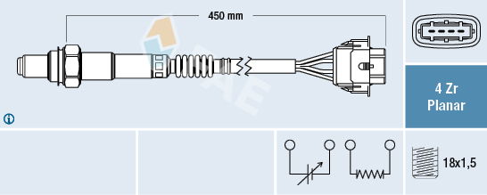 Lambdasonde vor Katalysator FAE 77209 von FAE