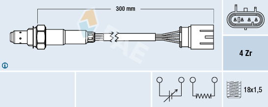 Lambdasonde vor Katalysator FAE 77586 von FAE