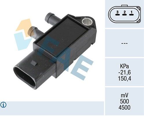 Sensor, Abgasdruck FAE 16150 von FAE