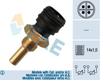 Sensor, Kühlmitteltemperatur FAE 33290 von FAE