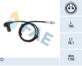 Sensor, Raddrehzahl FAE 78408 von FAE