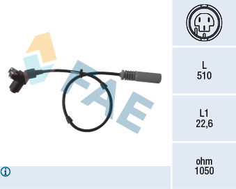 Sensor, Raddrehzahl Hinterachse FAE 78005 von FAE