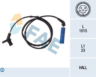 Sensor, Raddrehzahl Hinterachse FAE 78039 von FAE