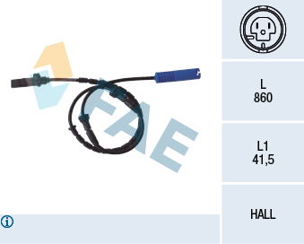 Sensor, Raddrehzahl Hinterachse FAE 78046 von FAE