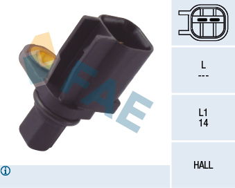 Sensor, Raddrehzahl Hinterachse FAE 78113 von FAE