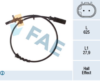 Sensor, Raddrehzahl Hinterachse FAE 78267 von FAE