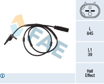 Sensor, Raddrehzahl Hinterachse FAE 78292 von FAE