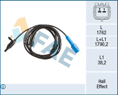 Sensor, Raddrehzahl Hinterachse FAE 78516 von FAE