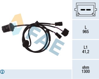 Sensor, Raddrehzahl Hinterachse links FAE 78060 von FAE