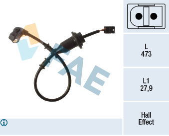 Sensor, Raddrehzahl Hinterachse rechts FAE 78490 von FAE