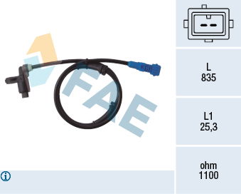 Sensor, Raddrehzahl Vorderachse FAE 78021 von FAE