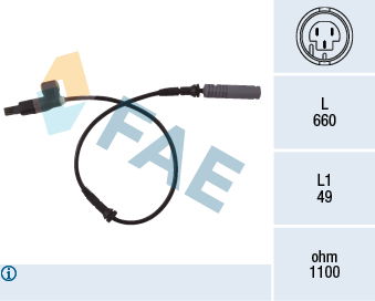 Sensor, Raddrehzahl Vorderachse FAE 78023 von FAE