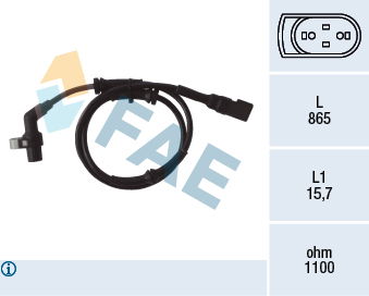 Sensor, Raddrehzahl Vorderachse FAE 78040 von FAE