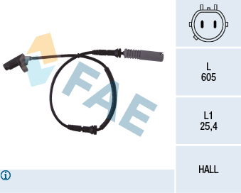 Sensor, Raddrehzahl Vorderachse FAE 78042 von FAE