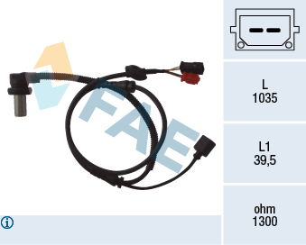 Sensor, Raddrehzahl Vorderachse FAE 78059 von FAE