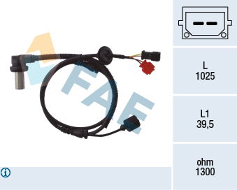 Sensor, Raddrehzahl Vorderachse FAE 78063 von FAE