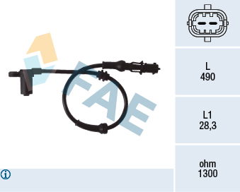 Sensor, Raddrehzahl Vorderachse FAE 78077 von FAE