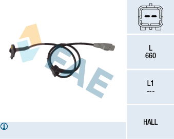 Sensor, Raddrehzahl Vorderachse FAE 78117 von FAE