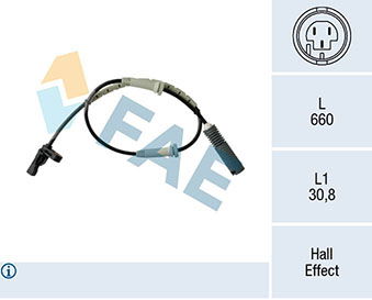 Sensor, Raddrehzahl Vorderachse FAE 78183 von FAE