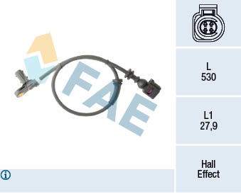 Sensor, Raddrehzahl Vorderachse FAE 78295 von FAE