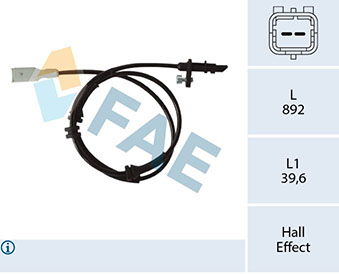 Sensor, Raddrehzahl Vorderachse FAE 78321 von FAE