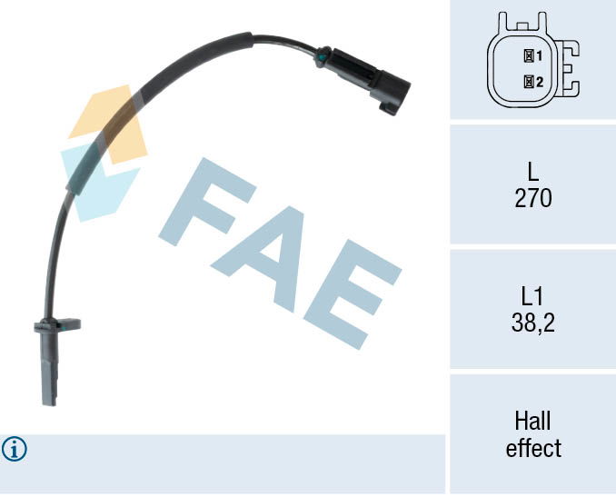 Sensor, Raddrehzahl Vorderachse FAE 78556 von FAE