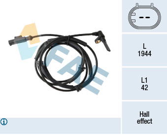 Sensor, Raddrehzahl Vorderachse links FAE 78432 von FAE