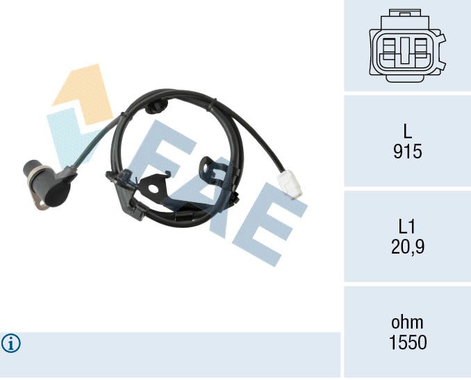 Sensor, Raddrehzahl Vorderachse links FAE 78558 von FAE