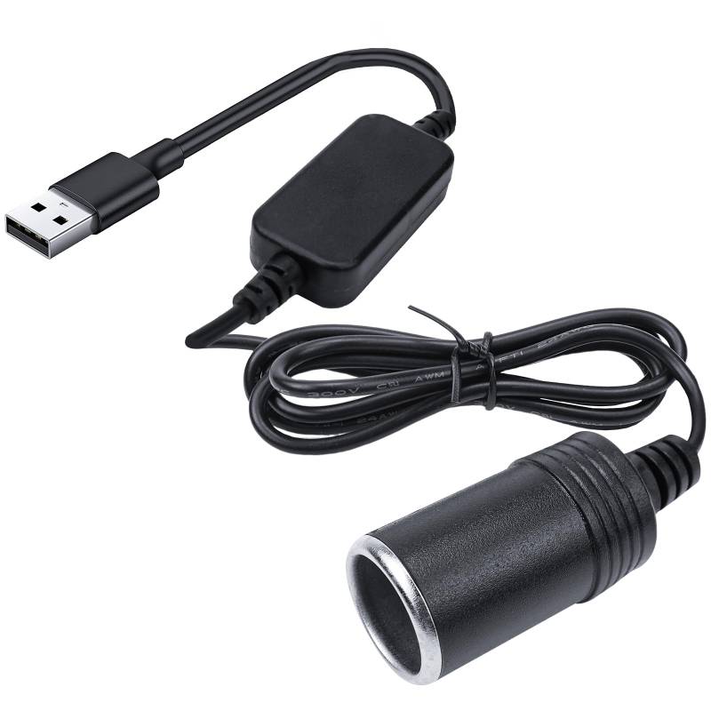 USB auf Zigarettenanzünder 12v USB Zigarettenanzünder Adapter Männlich zu Weiblich Sockel Konverter für Auto-Recorder Auto-Umgebungslicht DVR GPS etc von FAELNK