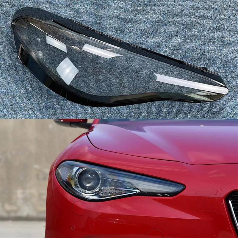 Scheinwerferglasabdeckung Autoscheinwerferabdeckung Glasschale Für Alfa Romeo Giulia 2015–2022 Scheinwerfer Glasabdeckung(1 Piece Right) von FAFCIKUP