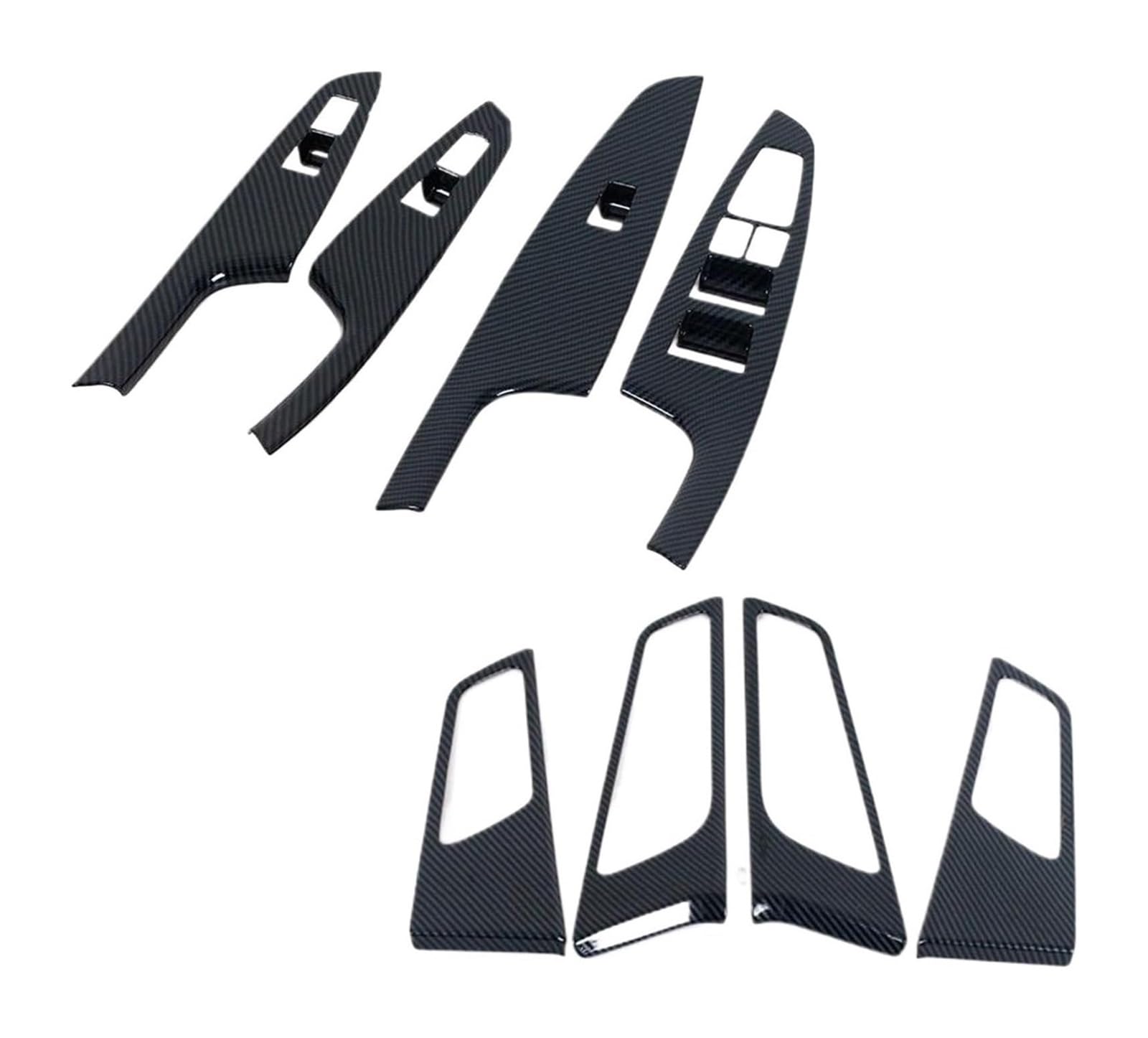 Auto Fenster Schalter Für Hyundai Für Tucson 2015-2020 Auto-Innentürgriffe Auto-Fensterheber-Schalter-Tastenfeldschalter Verkleidung Innenaufkleber(1set With Button) von FAHBSTR