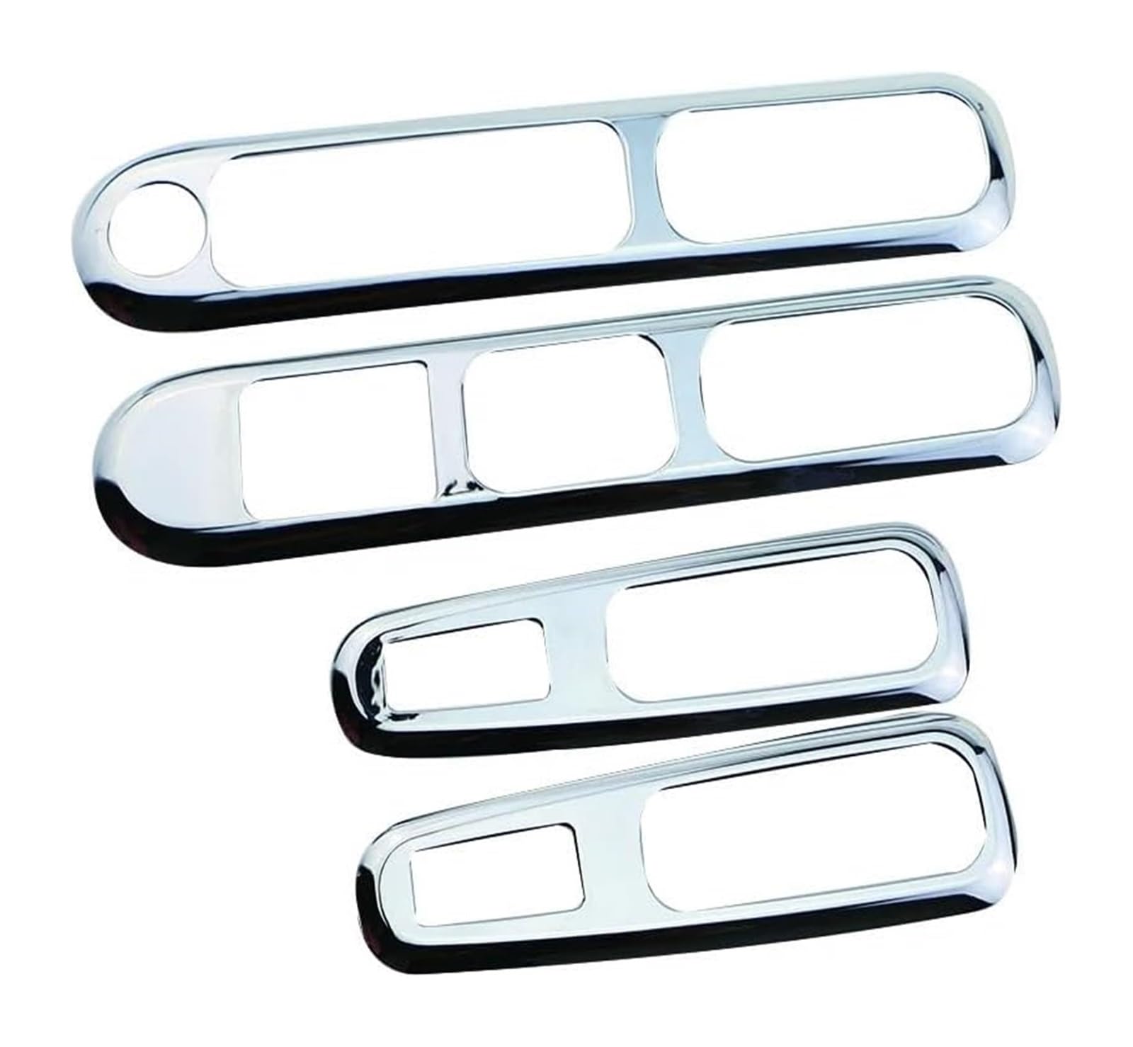 Auto Fenster Schalter Für P&eugeot 3008 2009-2014 201 Autotür Armlehne Panel Griff Halter Fensterheber Schalter Taste Abdeckung Trim Auto Innen Aufkleber(Glossy Silver) von FAHBSTR