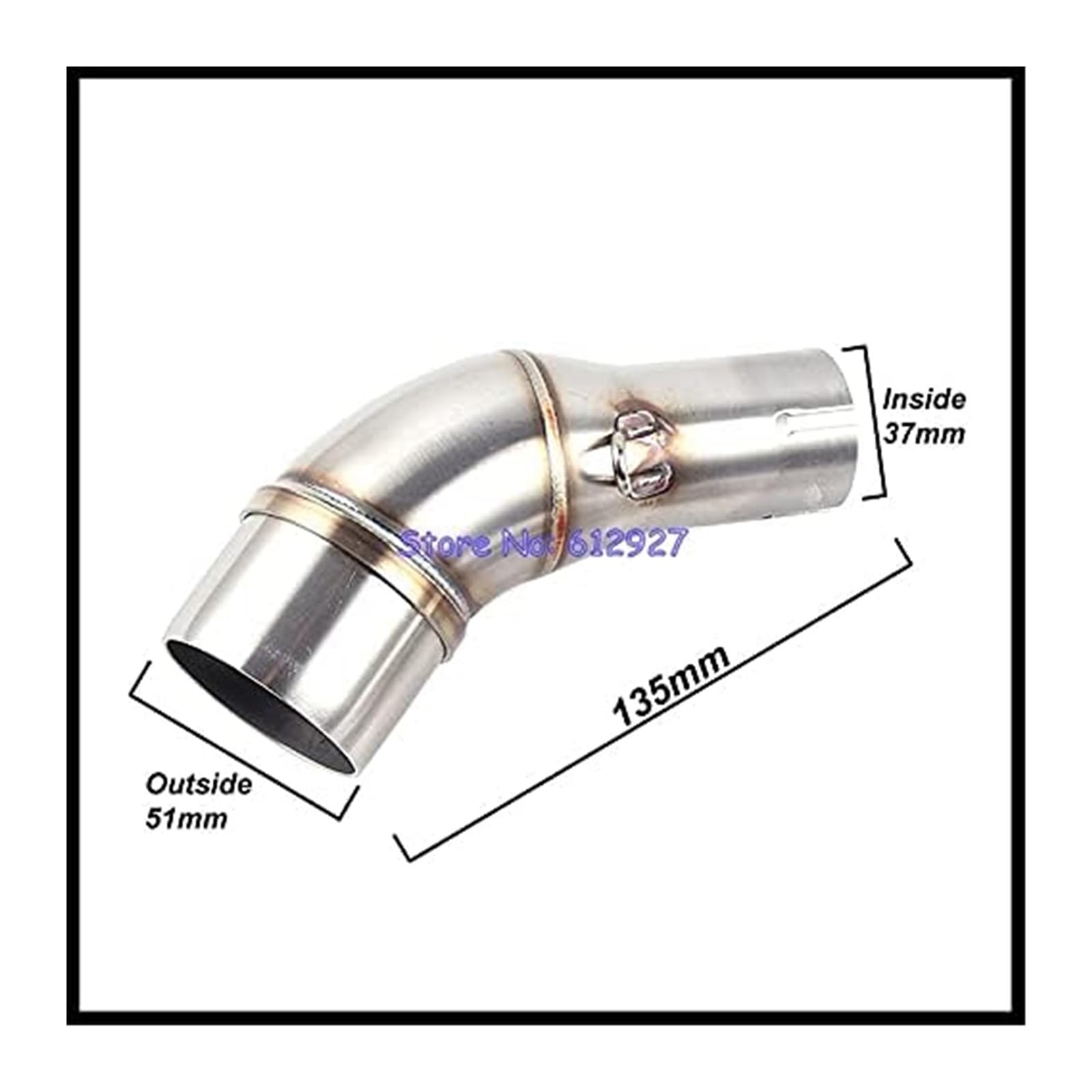 FAHBSTR Motorrad Auspuff Schalldämpfer for Y&amaha YZF R25 R3 MT03 MT-03 2014-2018 Slip On Motorcycle Exhaust Muffler Mid Link Pipe Adapter DB Killer(1) von FAHBSTR