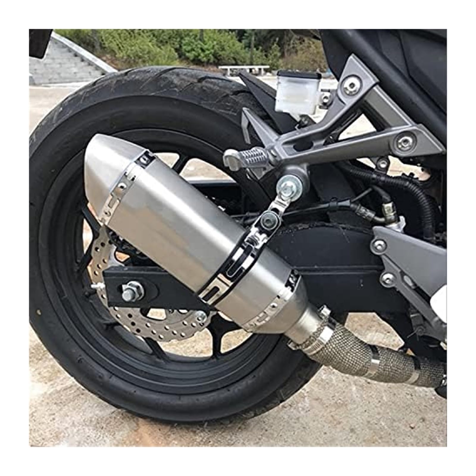 FAHBSTR Motorrad Auspuff Schalldämpfer for Y&amaha YZF R25 R3 MT03 MT-03 2014-2018 Slip On Motorcycle Exhaust Muffler Mid Link Pipe Adapter DB Killer(2) von FAHBSTR