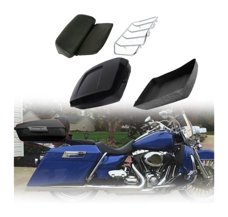 FAHBSTR Motorrad-Gepäckträger Für H&Arley Für Tour Pak Für Touring Road King Für Electra Street Glide 2014-2020 10.7 Tour Pack Kofferraum Rückenlehne Gepäck Rückenlehne von FAHBSTR