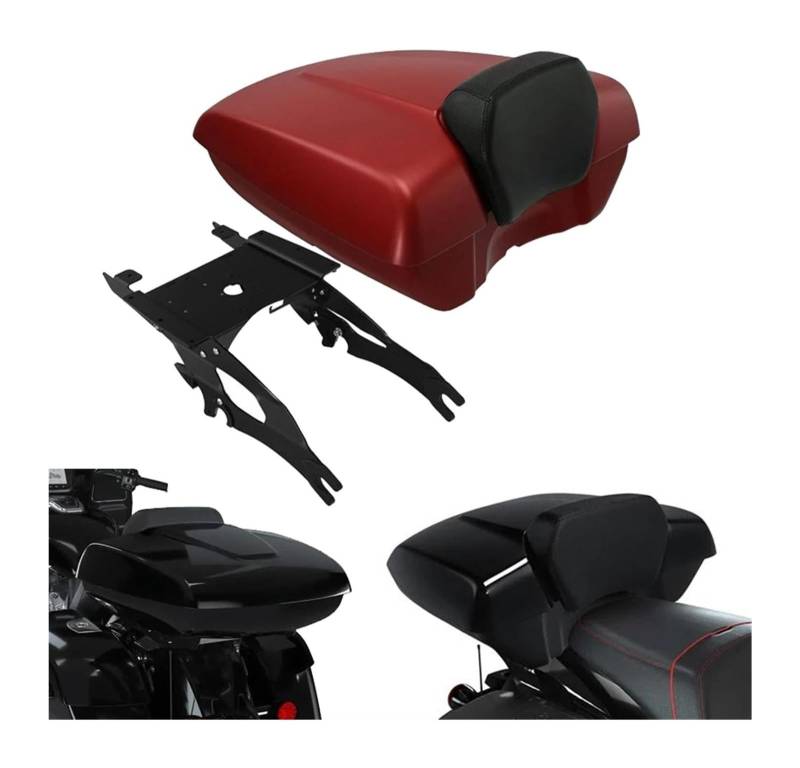 FAHBSTR Motorrad-Gepäckträger Für Indian Für Challenger 2020 Low Profile Pack Trunk Backrest Mount Rack(Multi-Colored D) von FAHBSTR