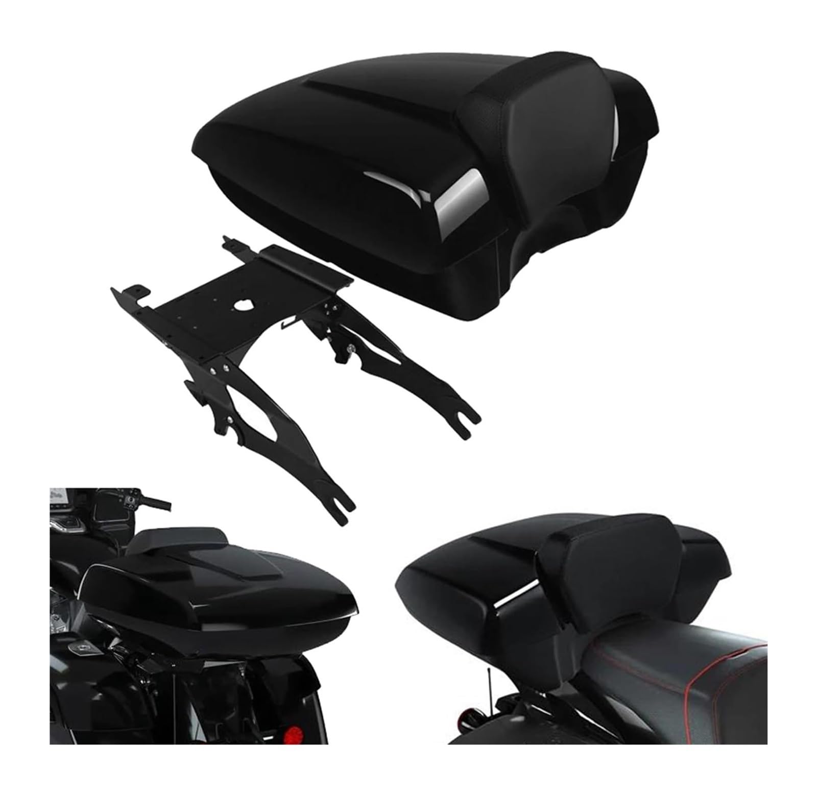 FAHBSTR Motorrad-Gepäckträger Für Indian Für Challenger Elite 2022–2023 Low Profile Pack Trunk Backrest Mount Rack(Multi-Colored B) von FAHBSTR