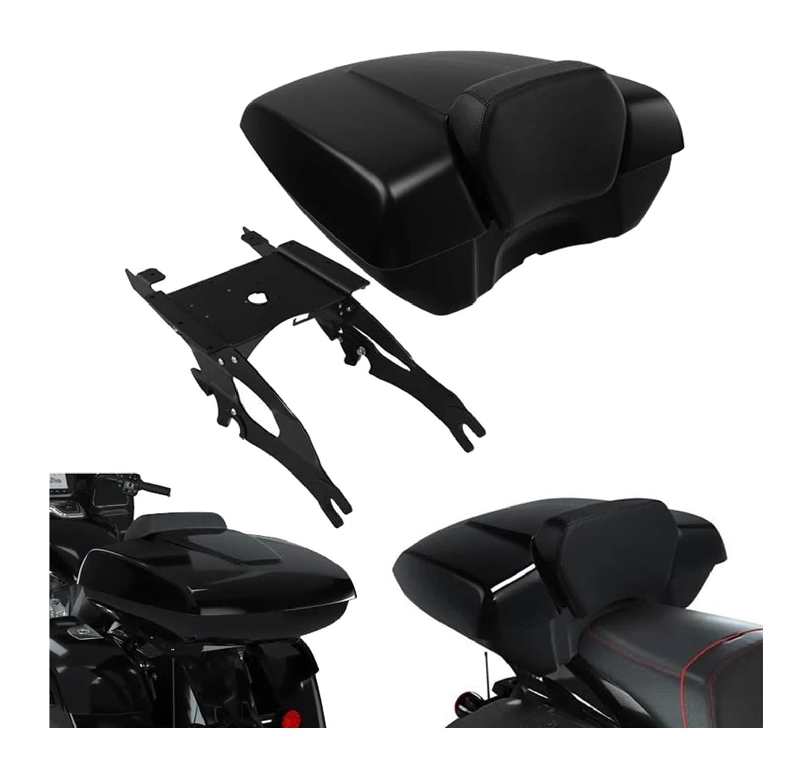 FAHBSTR Motorrad-Gepäckträger Für Indian Für Chieftain Elite 2017 2018 2019 2020 2021 2022 2023 Low Profile Pack Stamm Rückenlehne Mount Rack(Multi-Colored C) von FAHBSTR