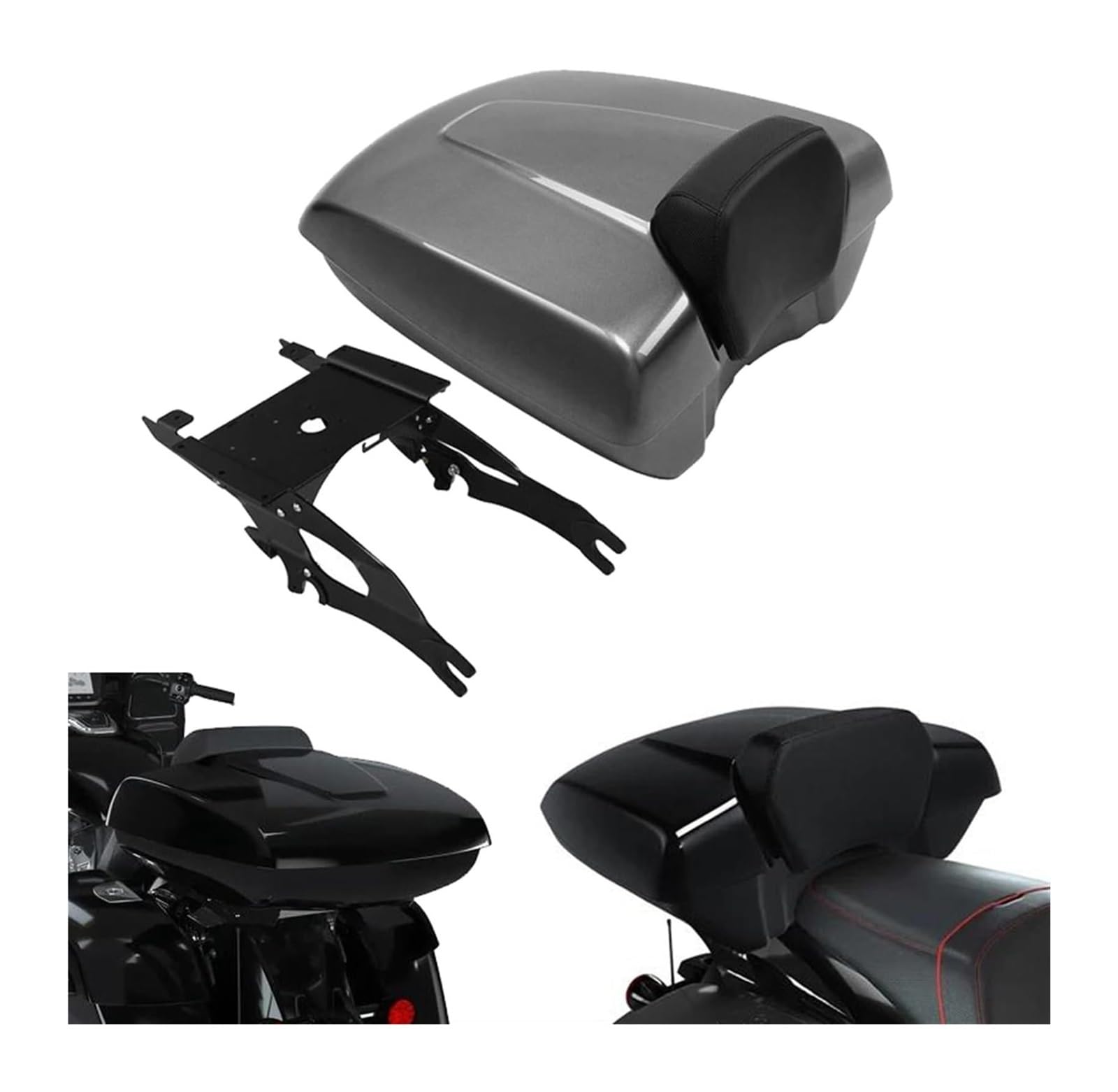 FAHBSTR Motorrad-Gepäckträger Für Indian Für Chieftain Für Dark Horse 2016 2017 2018 2019 2020 2021 2022 2023 Low Profile Pack Stamm Rückenlehne Montieren Rack(Multi-Colored E) von FAHBSTR