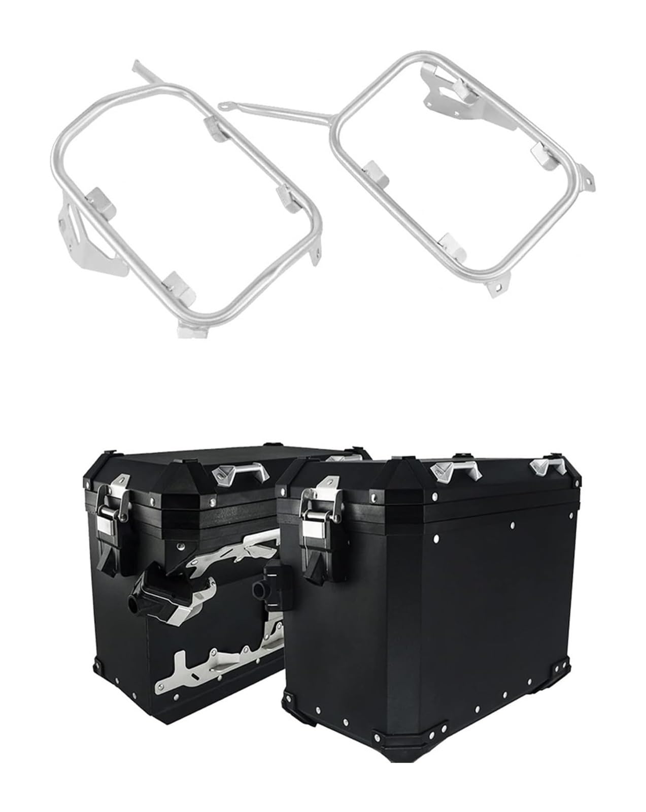 FAHBSTR Motorrad-Gepäckträger Für XADV 750 XADV750 2017 2018 2019 2020 Motorrad Packtaschen Top Case Aluminium Satteltasche Rack Gepäck Box Edelstahl Halterung von FAHBSTR