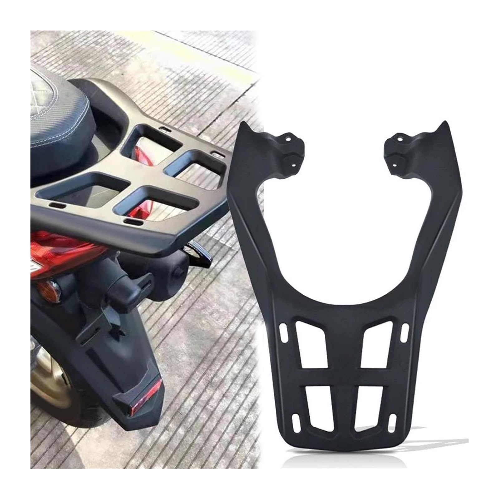 FAHBSTR Motorrad-Gepäckträger Für Y&amaha MIO I125 125 MIO125 Motorrad Hinten Gepäckträger Frachtträger Schwanz Top Box Halter Unterstützung Regal Halterung Zubehör von FAHBSTR